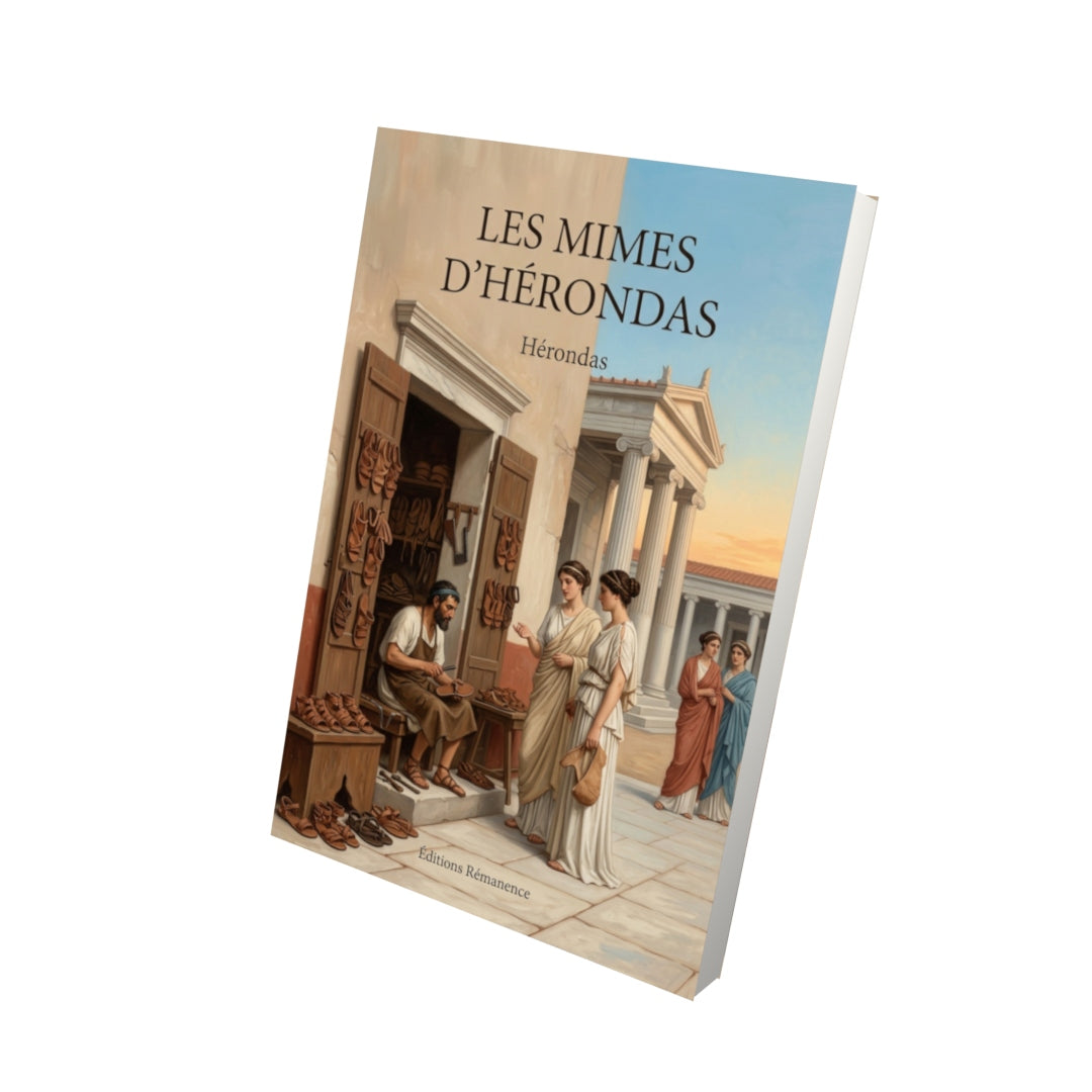 Livre Les Mimes d’Hérondas par Hérondas - Vue 3D - Editions Remanence