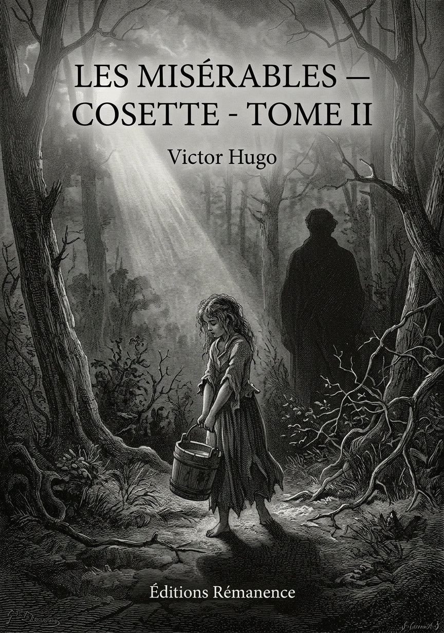 Livre Les Misérables — Cosette - Tome II par Victor Hugo - Couverture - Editions Remanence