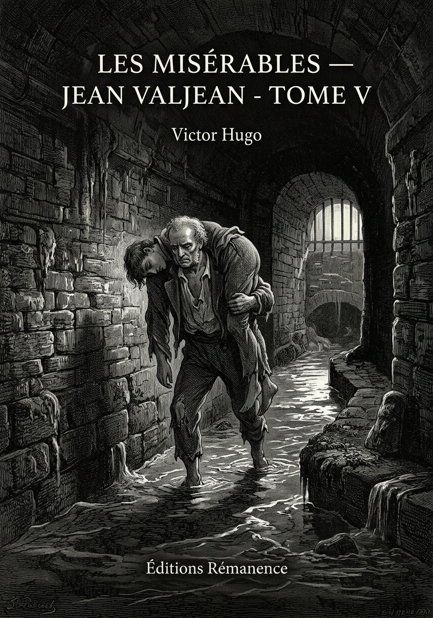 Livre Les Misérables — Jean Valjean - Tome V par Victor Hugo - Couverture - Editions Remanence