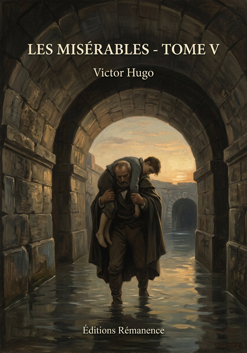 Livre Les Misérables - Tome V par Victor Hugo - Couverture - Editions Remanence