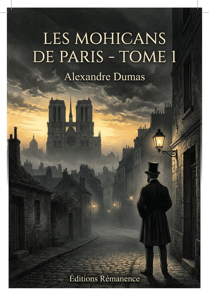 Livre Les Mohicans de Paris - Tome 1 par Alexandre Dumas - Couverture - Editions Remanence
