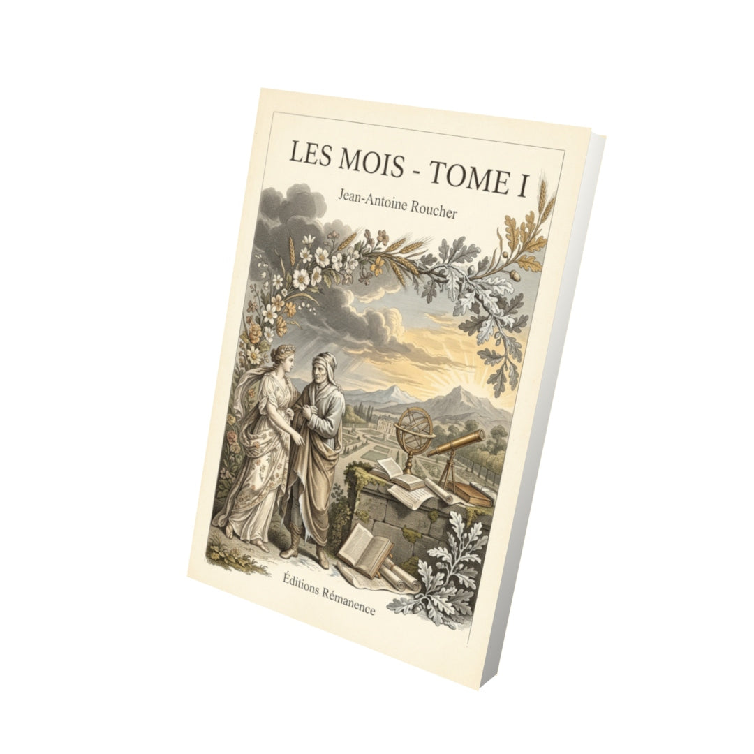 Livre Les Mois - Tome I par Jean-Antoine Roucher - Vue 3D - Editions Remanence