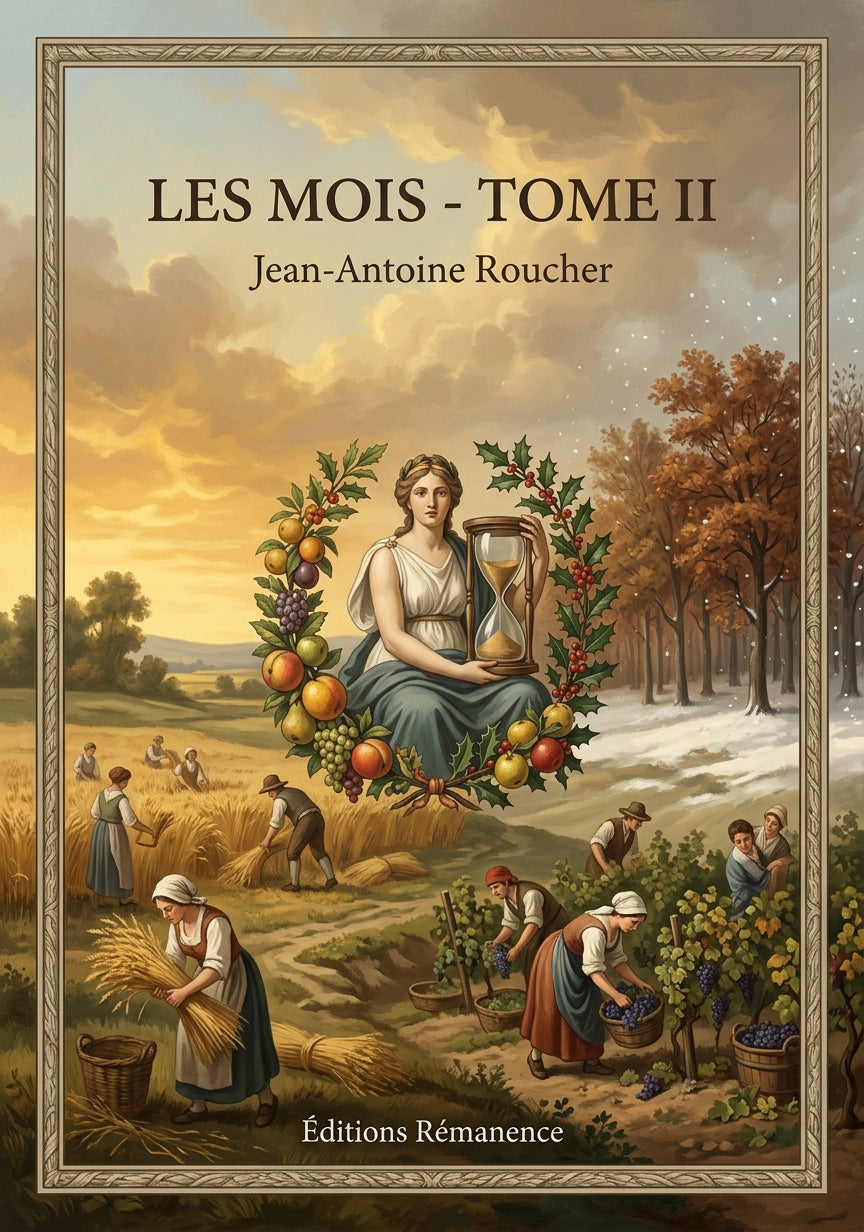 Livre Les Mois - Tome II par Jean-Antoine Roucher - Couverture - Editions Remanence