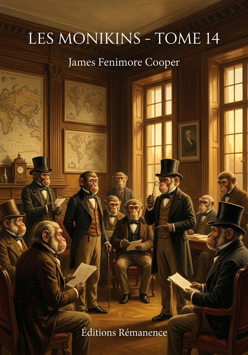 Livre Les Monikins - Tome 14 par James Fenimore Cooper - Couverture - Editions Remanence