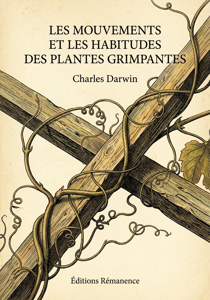 Livre Les mouvements et les habitudes des plantes grimpantes par Charles Darwin - Couverture - Editions Remanence