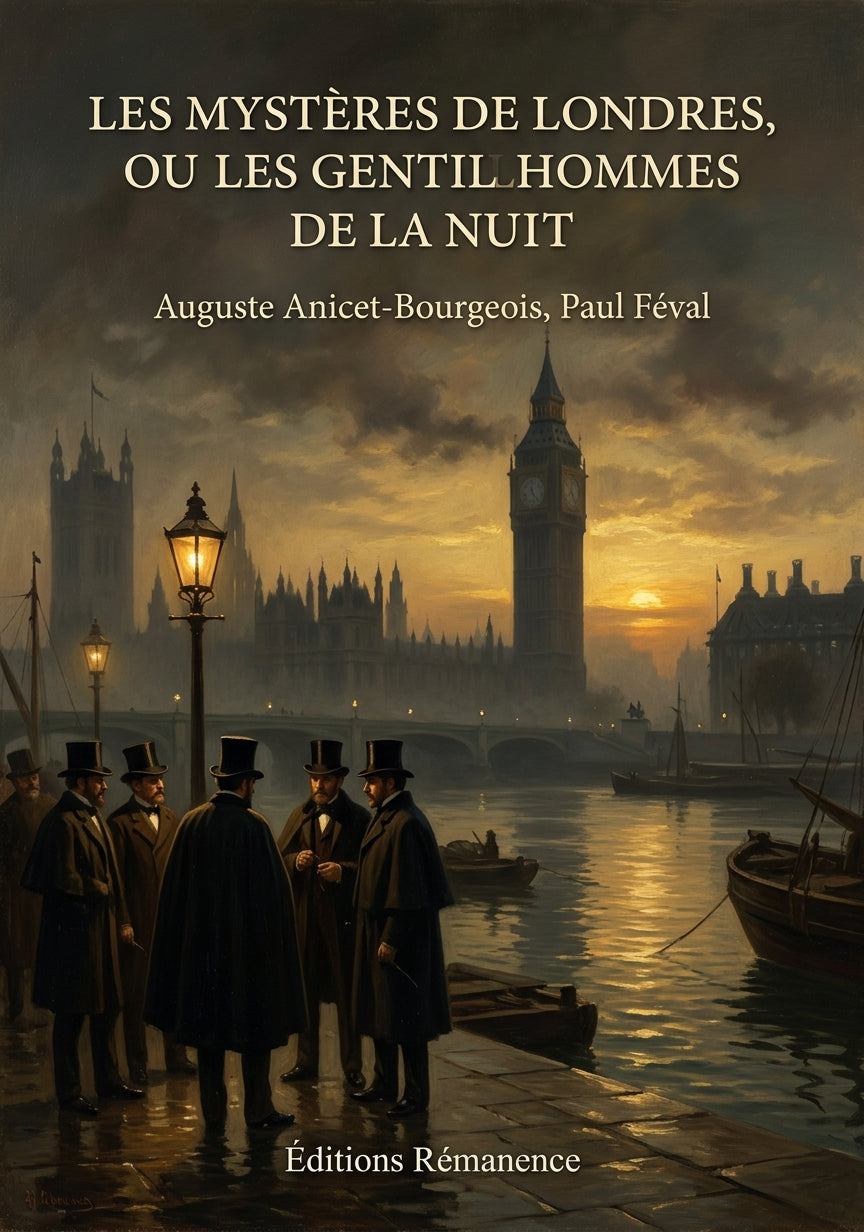Livre Les Mystères de Londres, ou Les Gentilhommes de la nuit par Auguste Anicet-Bourgeois, Paul Féval - Couverture - Editions Remanence
