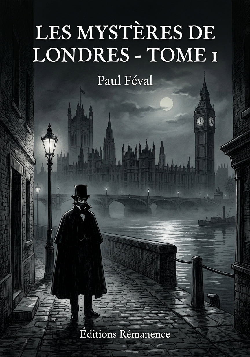 Livre Les Mystères de Londres - Tome 1 par Paul Féval - Couverture - Editions Remanence