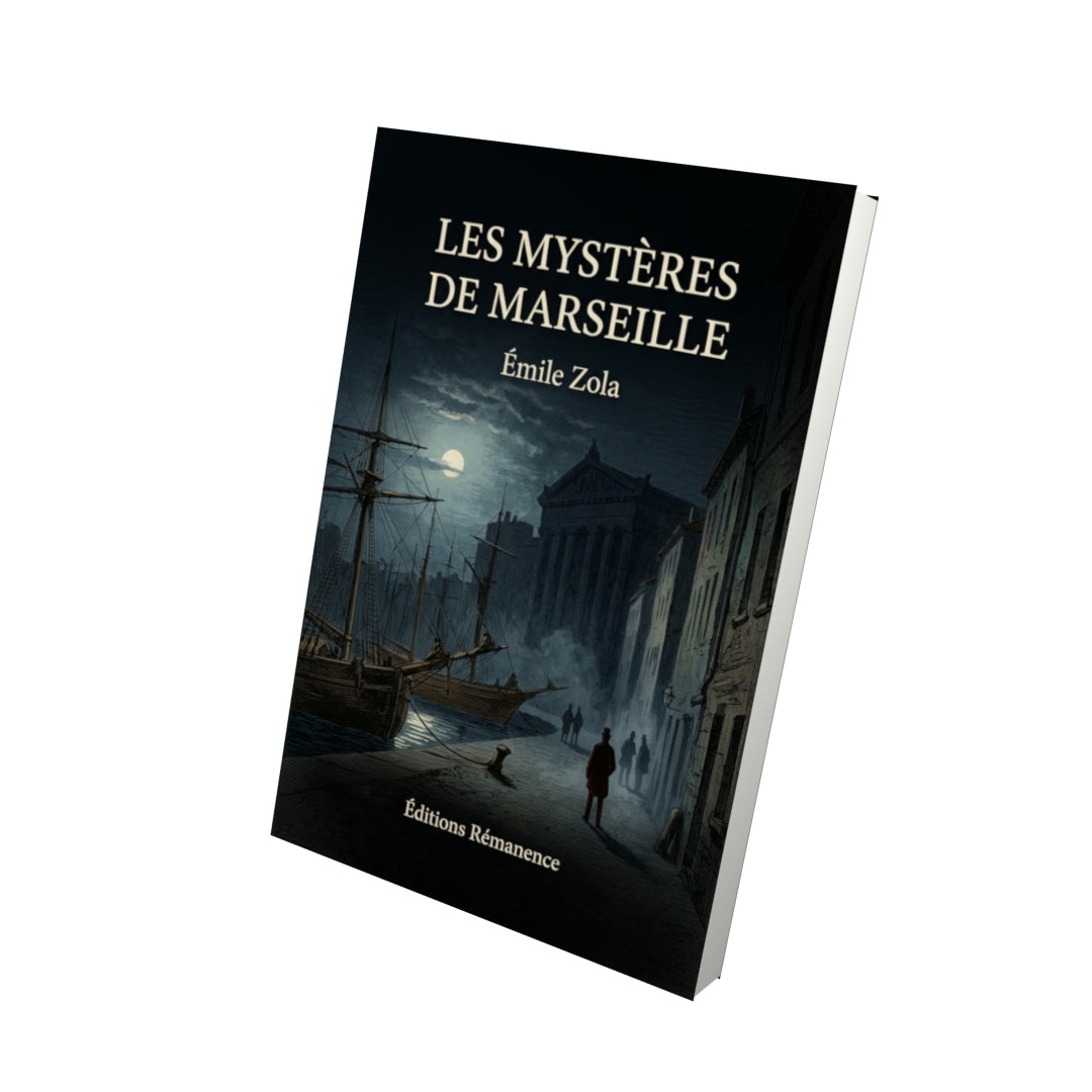 Livre Les Mystères de Marseille par Émile Zola - Vue 3D - Editions Remanence
