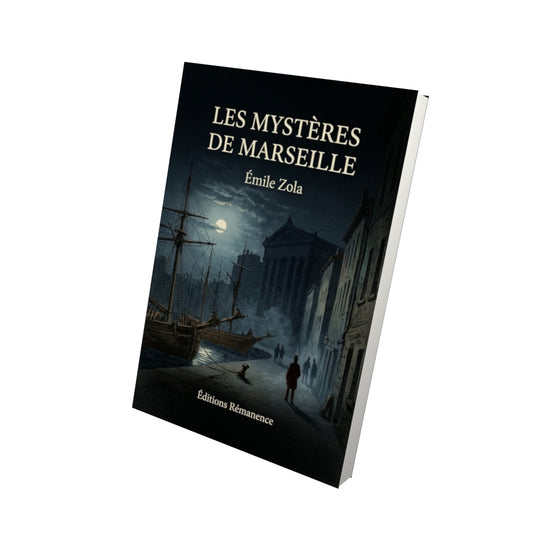 Livre Les Mystères de Marseille par Émile Zola - Vue 3D - Editions Remanence