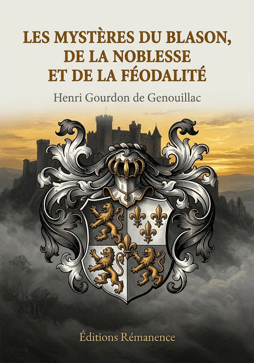 Livre Les Mystères du blason, de la noblesse et de la féodalité par Henri Gourdon de Genouillac - Couverture - Editions Remanence