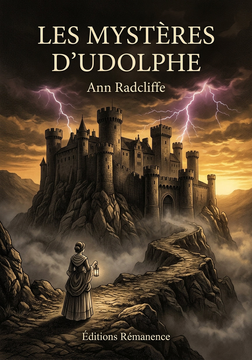 Livre Les Mystères d’Udolphe par Ann Radcliffe - Couverture - Editions Remanence