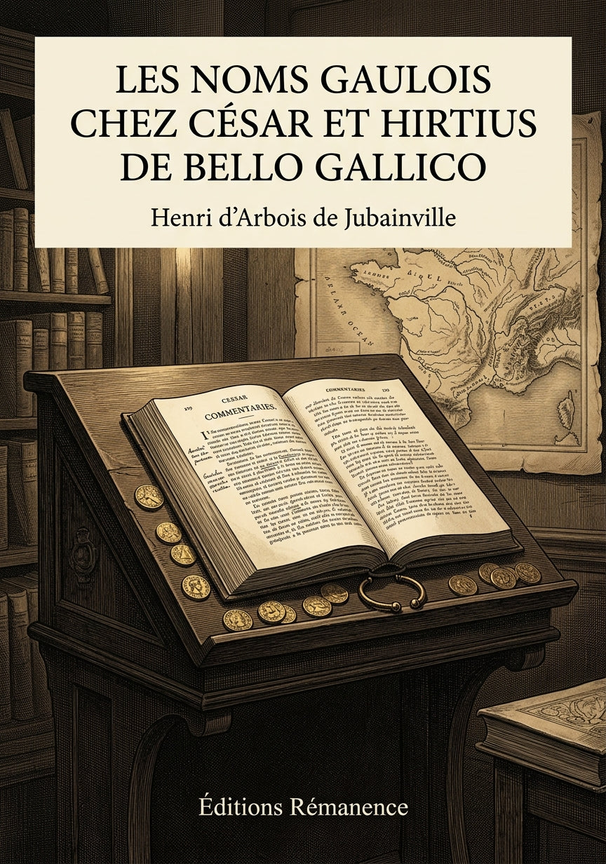 Livre Les Noms gaulois chez César et Hirtius De bello gallico par Henri d’Arbois de Jubainville - Couverture - Editions Remanence