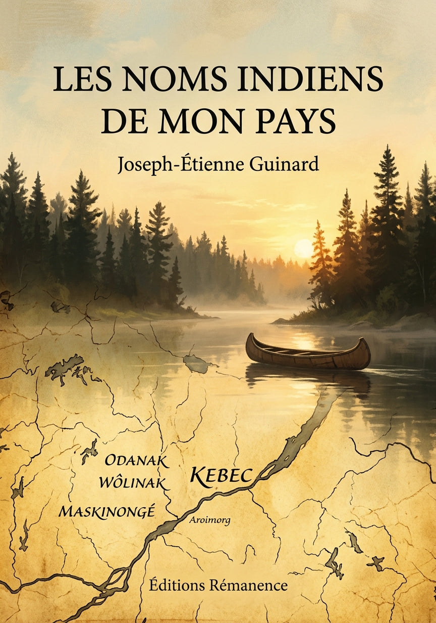 Livre Les noms indiens de mon pays par Joseph-Étienne Guinard - Couverture - Editions Remanence