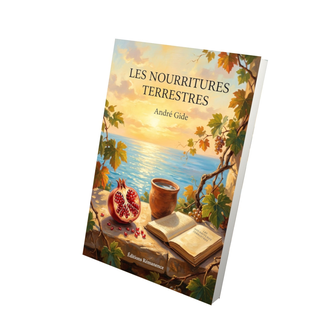 Livre Les Nourritures terrestres par André Gide - Vue 3D - Editions Remanence