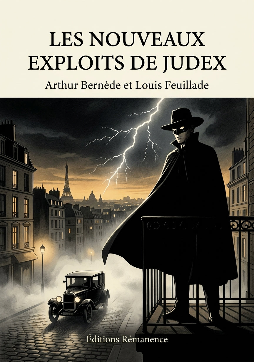 Livre Les Nouveaux Exploits de Judex par Arthur Bernède et Louis Feuillade - Couverture - Editions Remanence