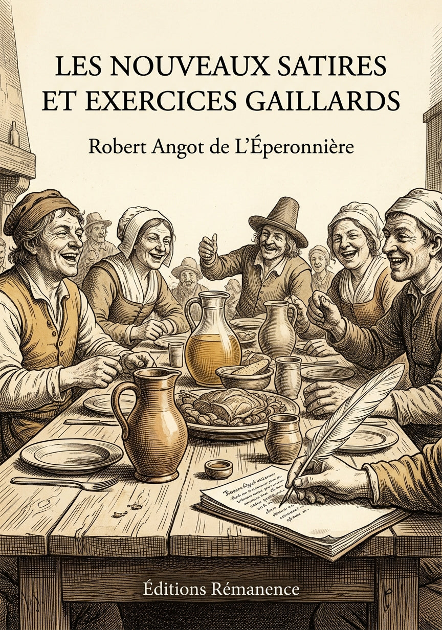 Livre Les Nouveaux Satires et Exercices gaillards par Robert Angot de L’Éperonnière - Couverture - Editions Remanence