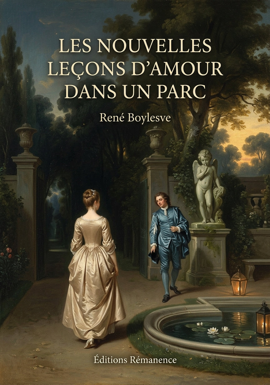 Livre Les Nouvelles leçons d’amour dans un parc par René Boylesve - Couverture - Editions Remanence
