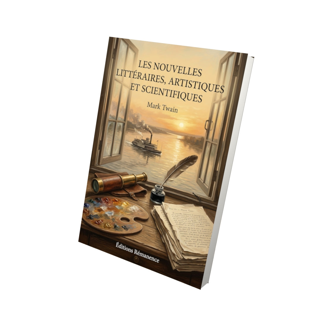 Livre Les Nouvelles littéraires, artistiques et scientifiques par Mark Twain - Vue 3D - Editions Remanence