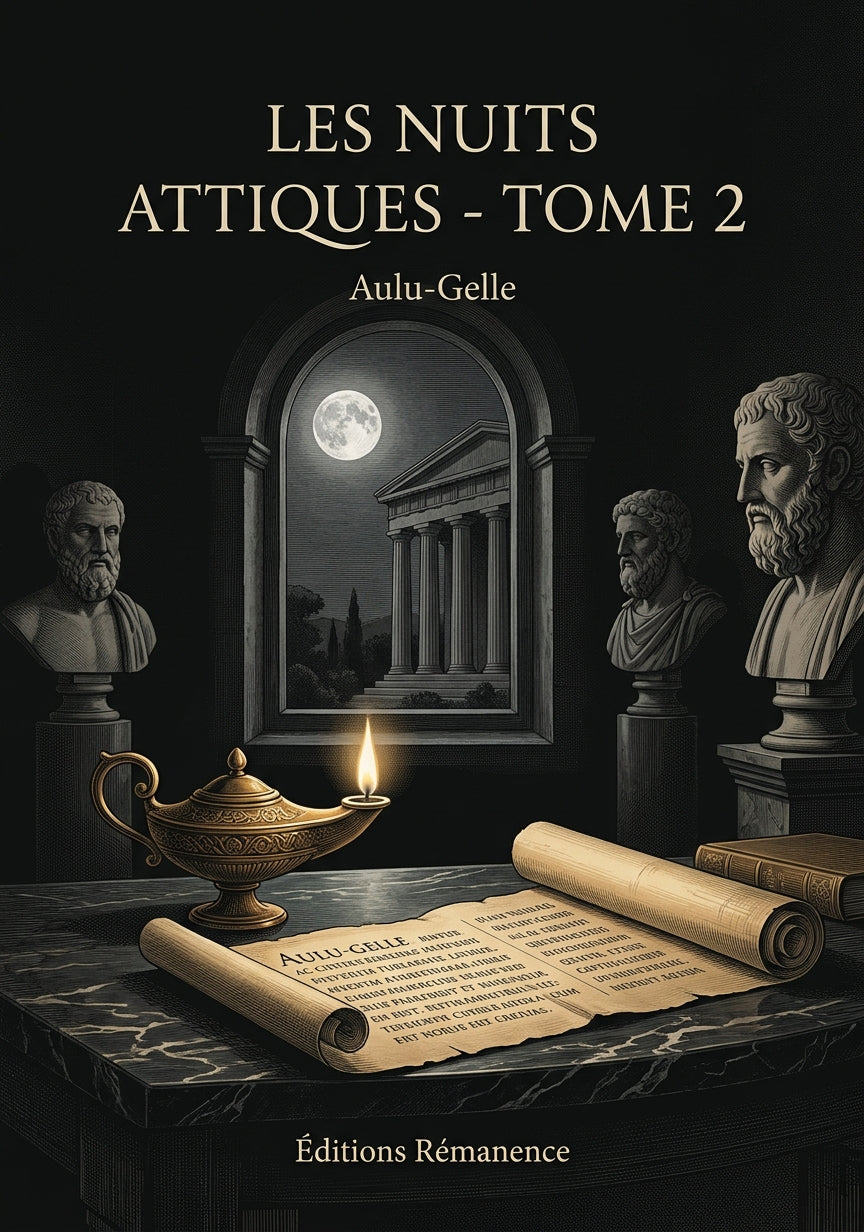 Livre Les Nuits attiques - Tome 2 par Aulu-Gelle - Couverture - Editions Remanence