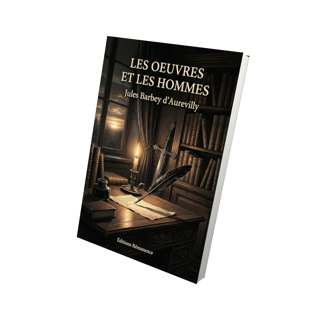 Livre Les oeuvres et les hommes - Jules Barbey d'Aurevilly - Vue 3D - Editions Remanence