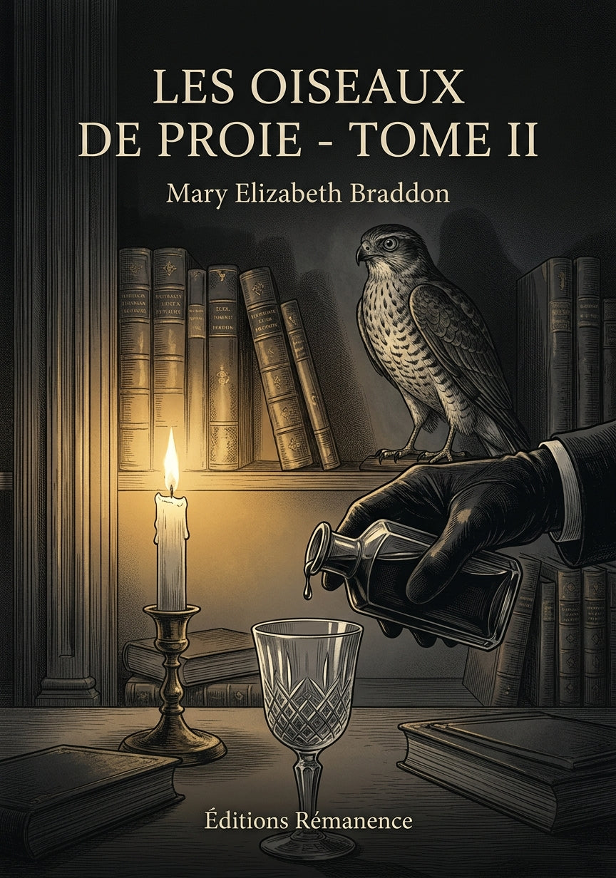 Livre Les Oiseaux de proie - Tome II par Mary Elizabeth Braddon - Couverture - Editions Remanence