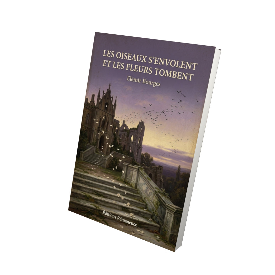 Livre Les oiseaux s'envolent et les fleurs tombent - Elémir Bourges - Vue 3D - Editions Remanence