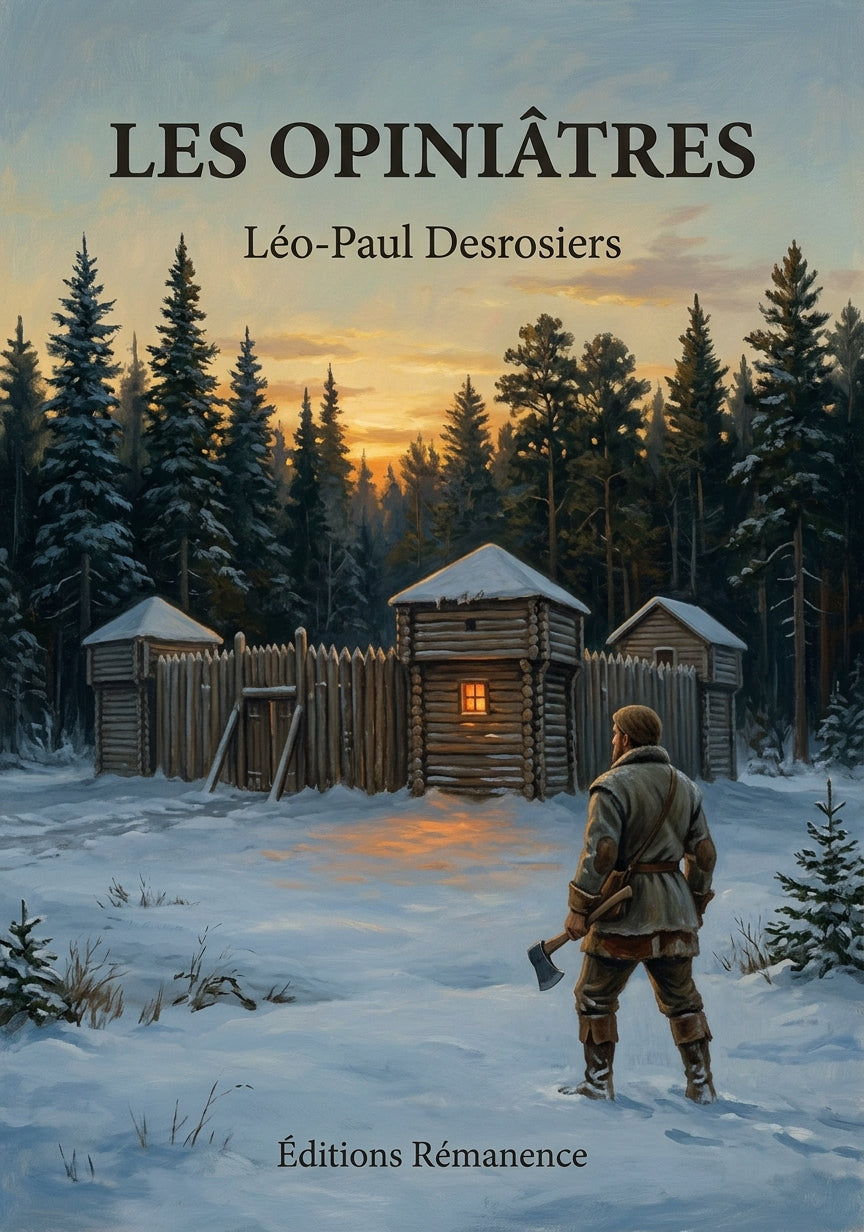 Livre Les Opiniâtres par Léo-Paul Desrosiers - Couverture - Editions Remanence