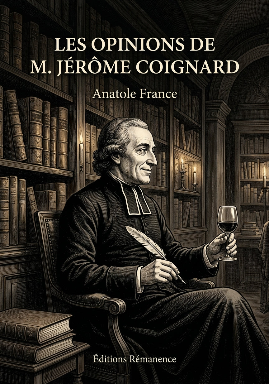 Livre Les Opinions de M. Jérôme Coignard par Anatole France - Couverture - Editions Remanence