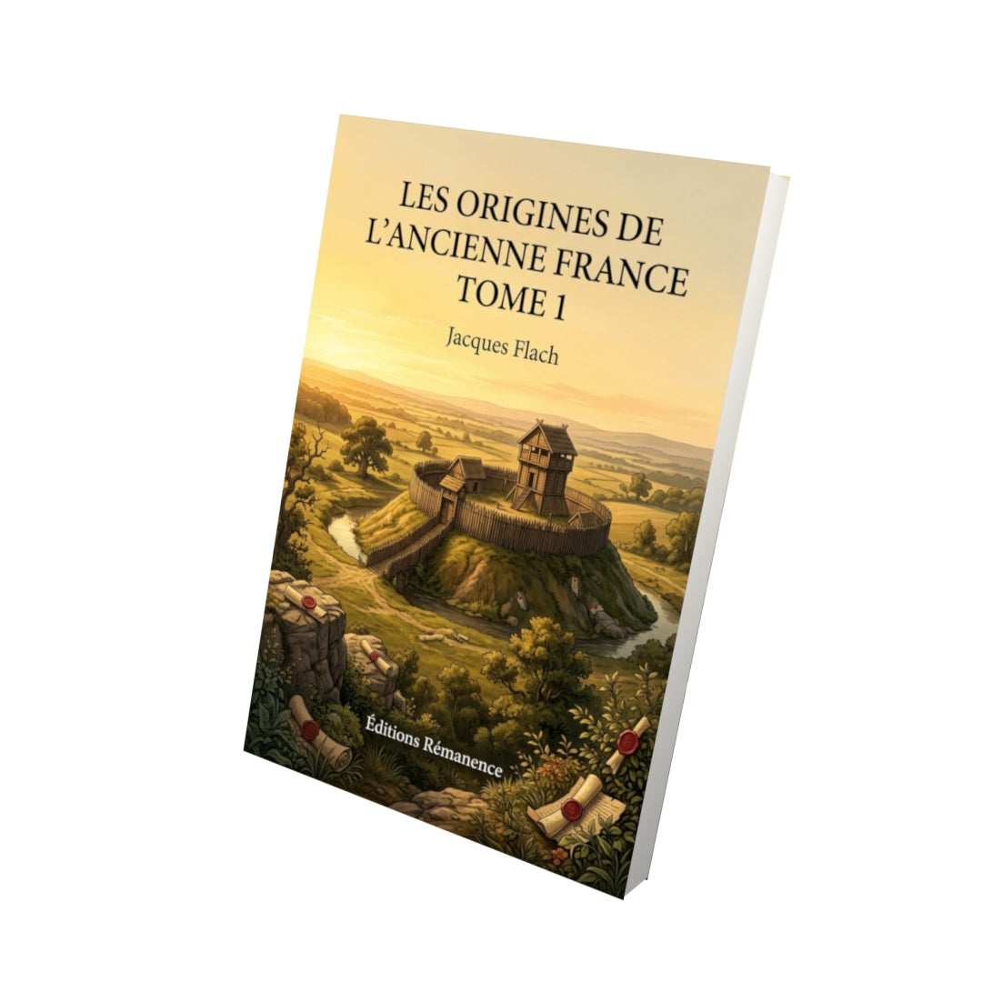 Livre Les origines de l'Ancienne France Tome 1 - Jacques Flach - Vue 3D - Editions Remanence