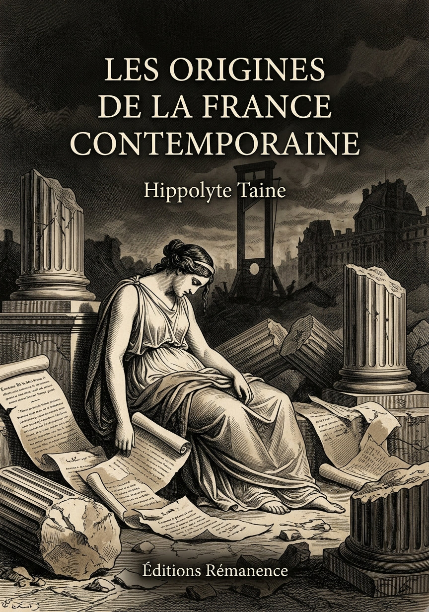 Livre Les Origines de la France Contemporaine par Hippolyte Taine - Couverture - Editions Remanence