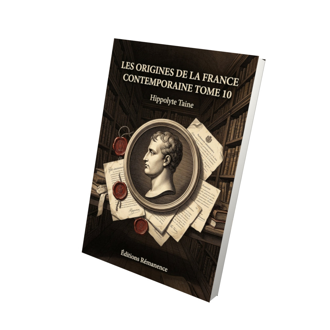 Livre Les origines de la France contemporaine Tome 10 - Hippolyte Taine - Vue 3D - Editions Remanence