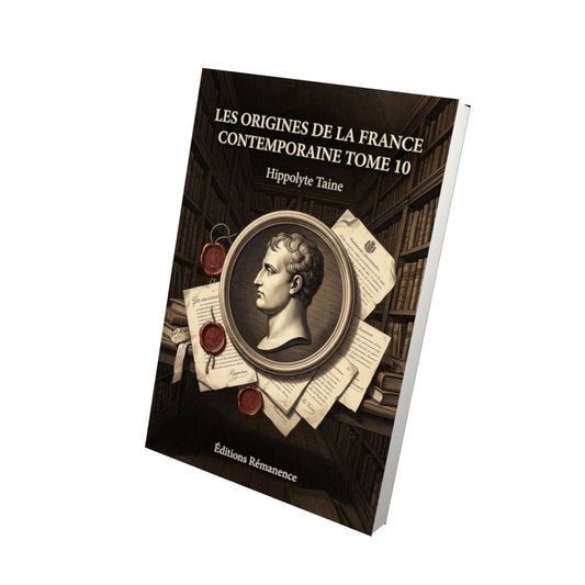 Livre Les origines de la France contemporaine Tome 10 - Hippolyte Taine - Vue 3D - Editions Remanence