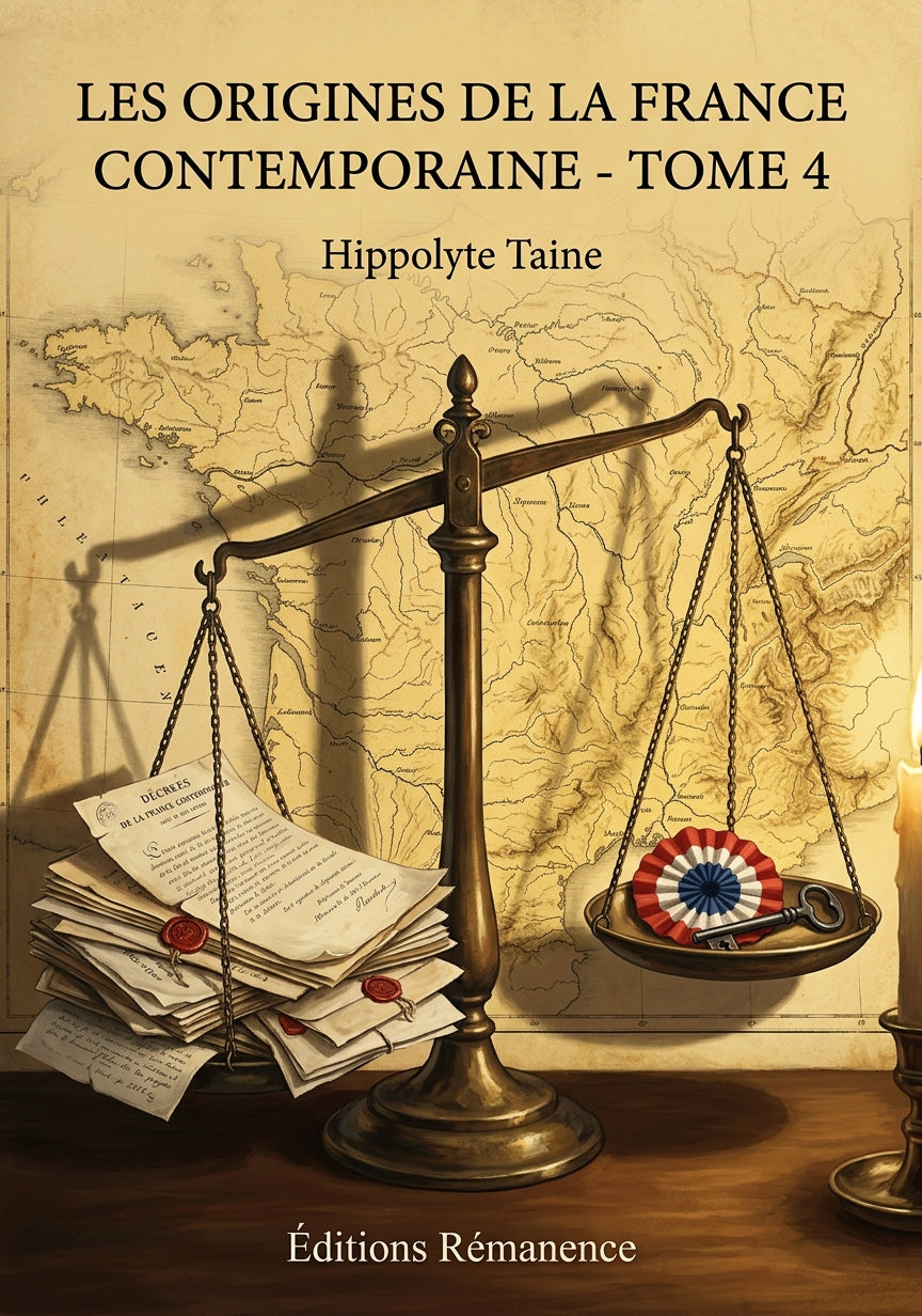 Livre Les Origines de la France contemporaine - Tome 4 par Hippolyte Taine - Couverture - Editions Remanence