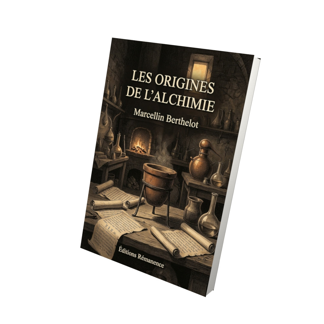 Livre Les origines de l’alchimie par Marcellin Berthelot - Vue 3D - Editions Remanence