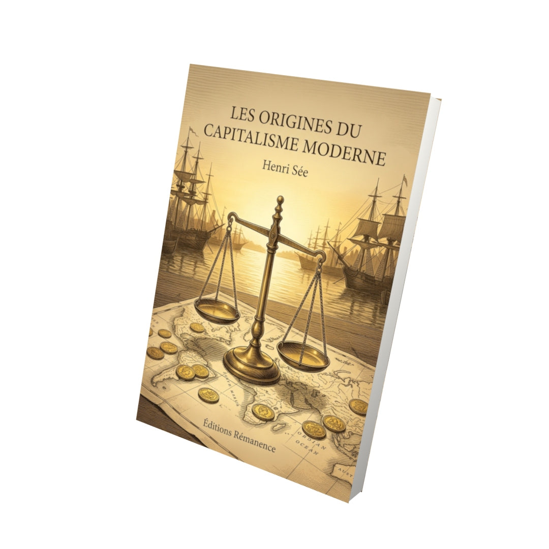 Livre Les Origines du capitalisme moderne par Henri Sée - Vue 3D - Editions Remanence