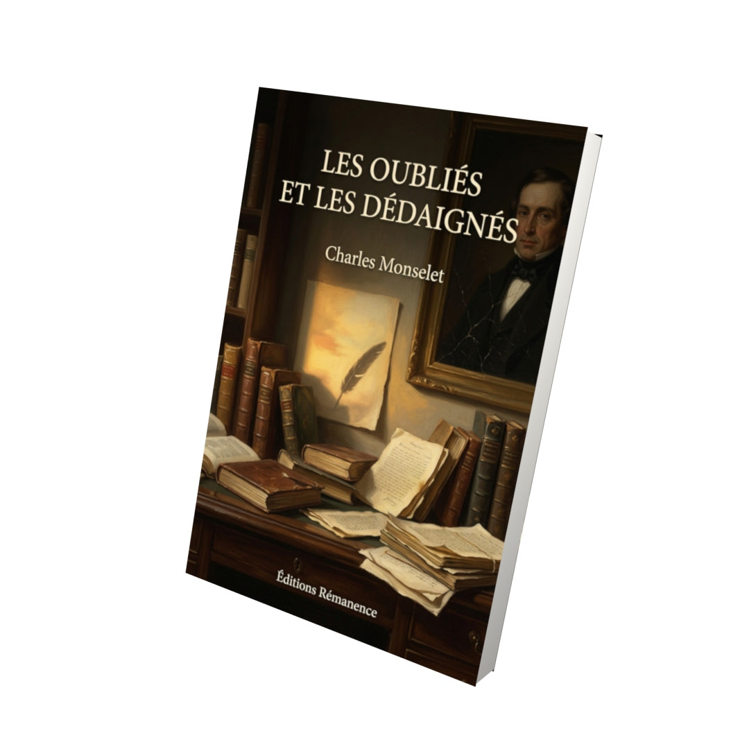 Livre Les Oubliés et les Dédaignés par Charles Monselet - Vue 3D - Editions Remanence