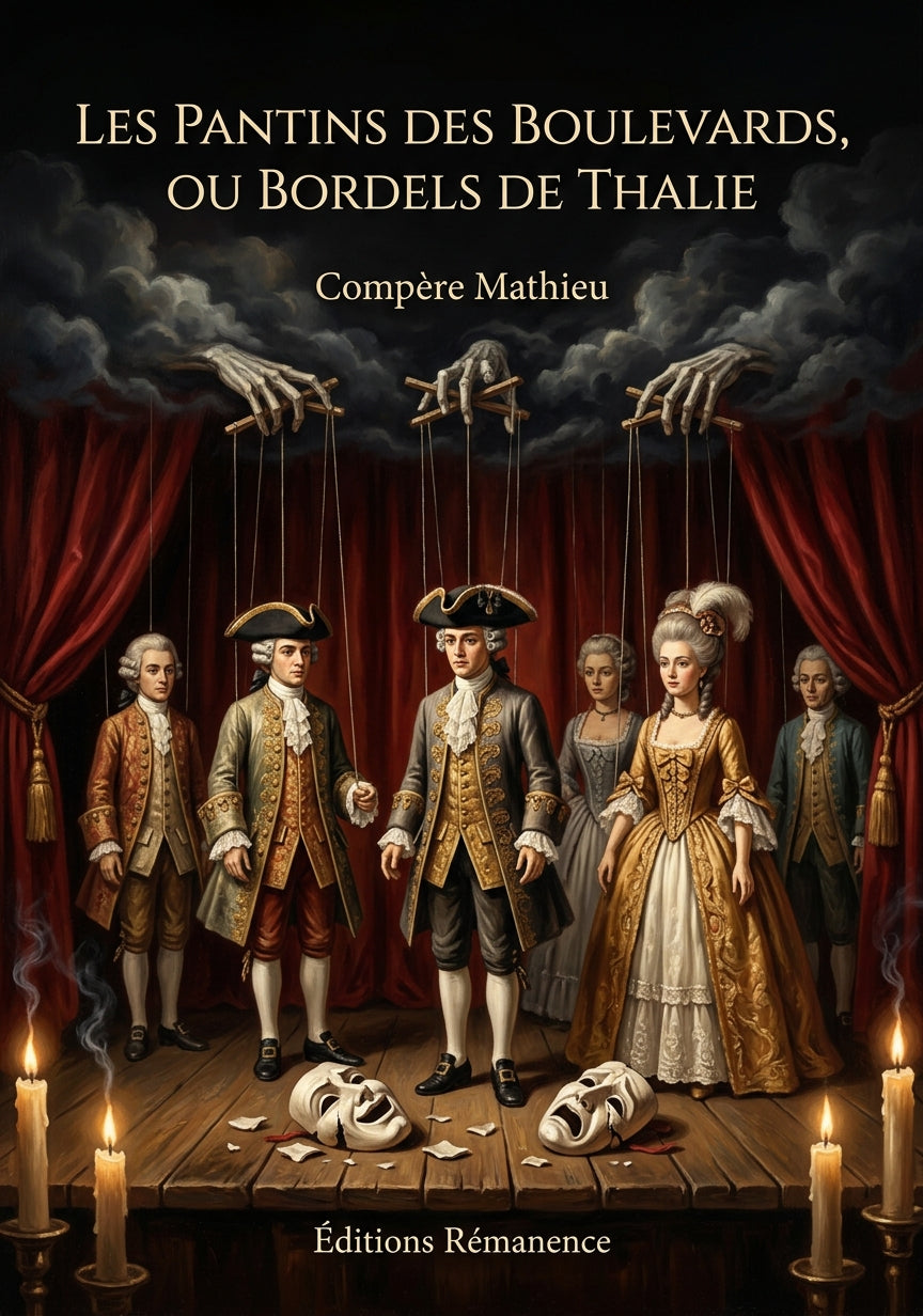 Livre Les Pantins des boulevards, ou bordels de Thalie par Compère Mathieu - Couverture - Editions Remanence