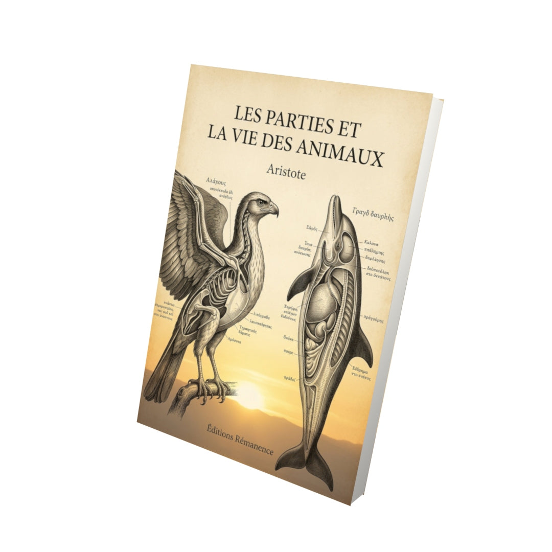 Livre Les parties et la vie des animaux - Aristote - Vue 3D - Editions Remanence
