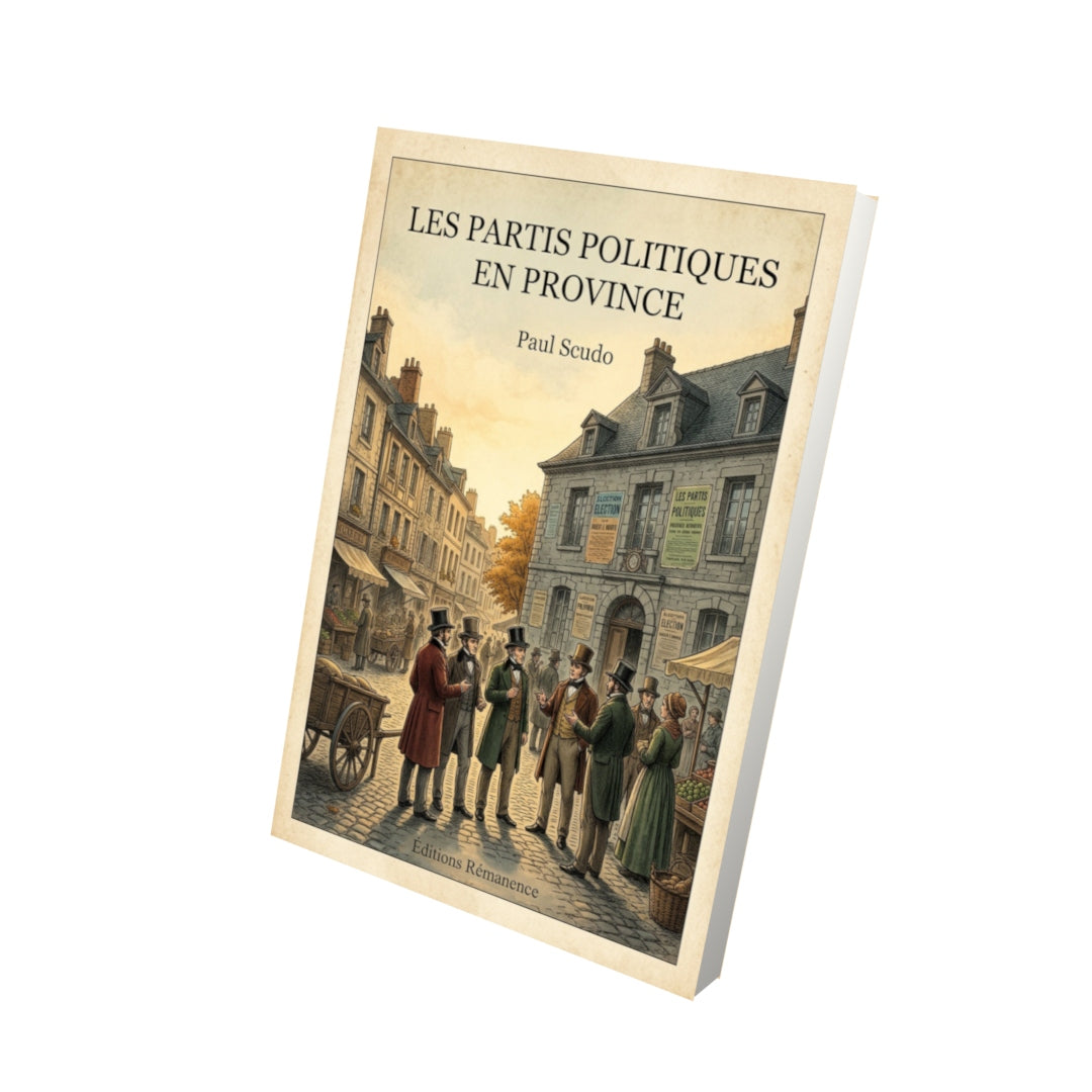 Livre Les partis politiques en Province - Paul Scudo - Vue 3D - Editions Remanence