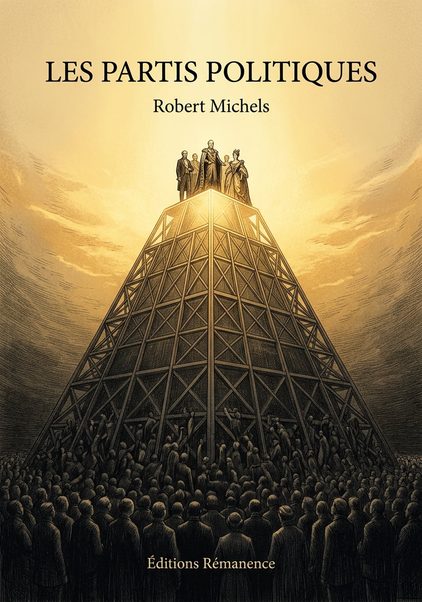 Livre Les Partis politiques par Robert Michels - Couverture - Editions Remanence