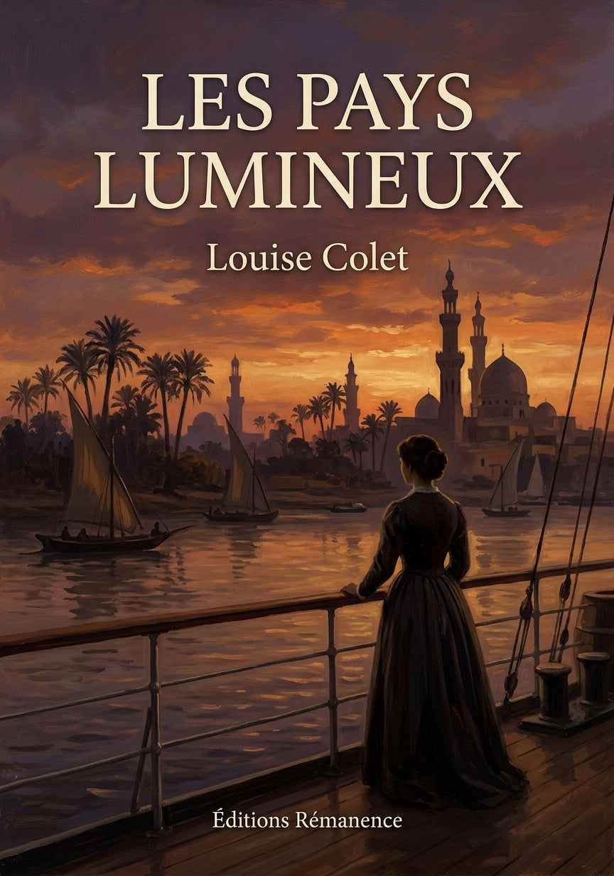 Livre Les Pays lumineux par Louise Colet - Couverture - Editions Remanence