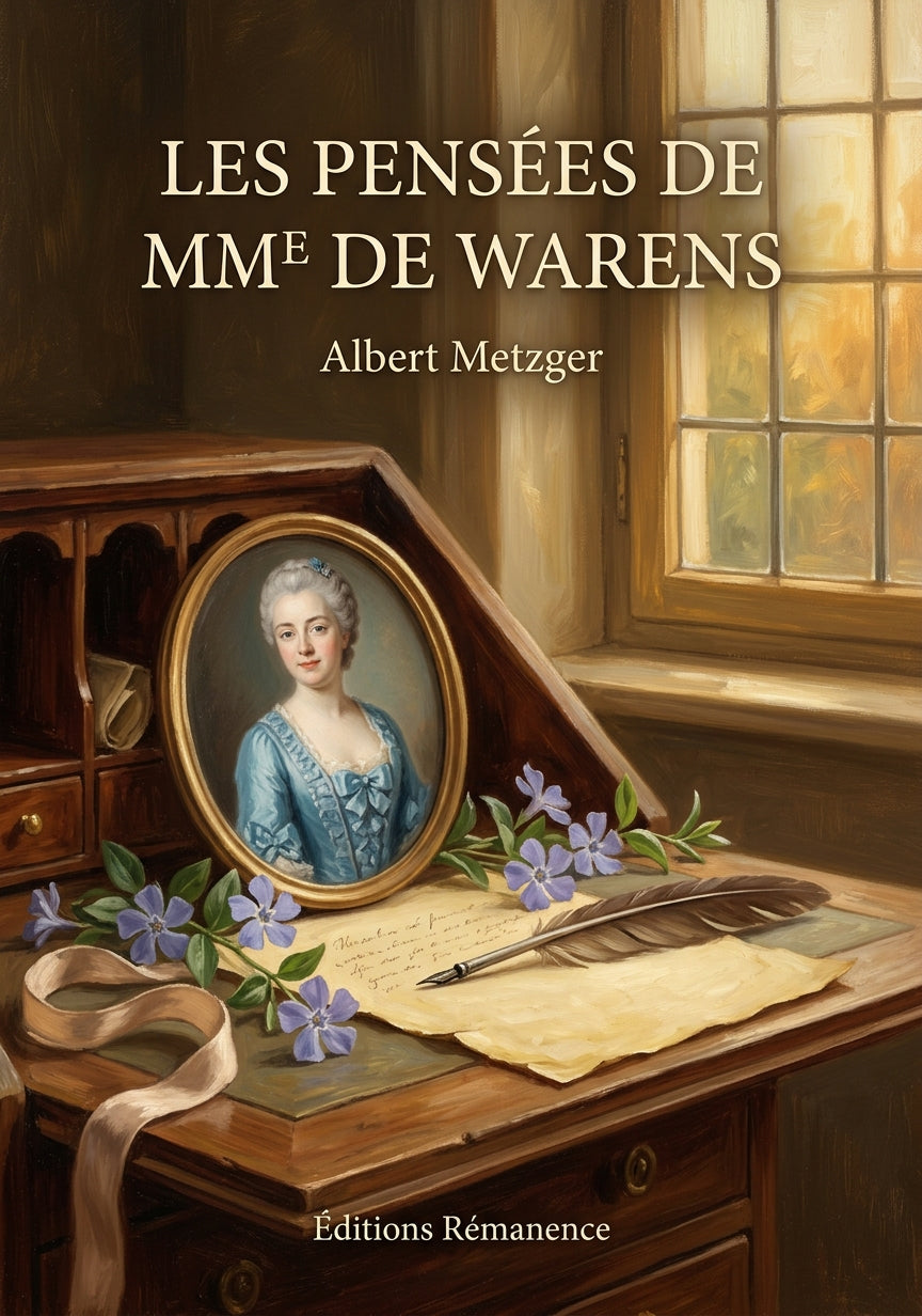 Livre Les Pensées de Mme de Warens par Albert Metzger - Couverture - Editions Remanence