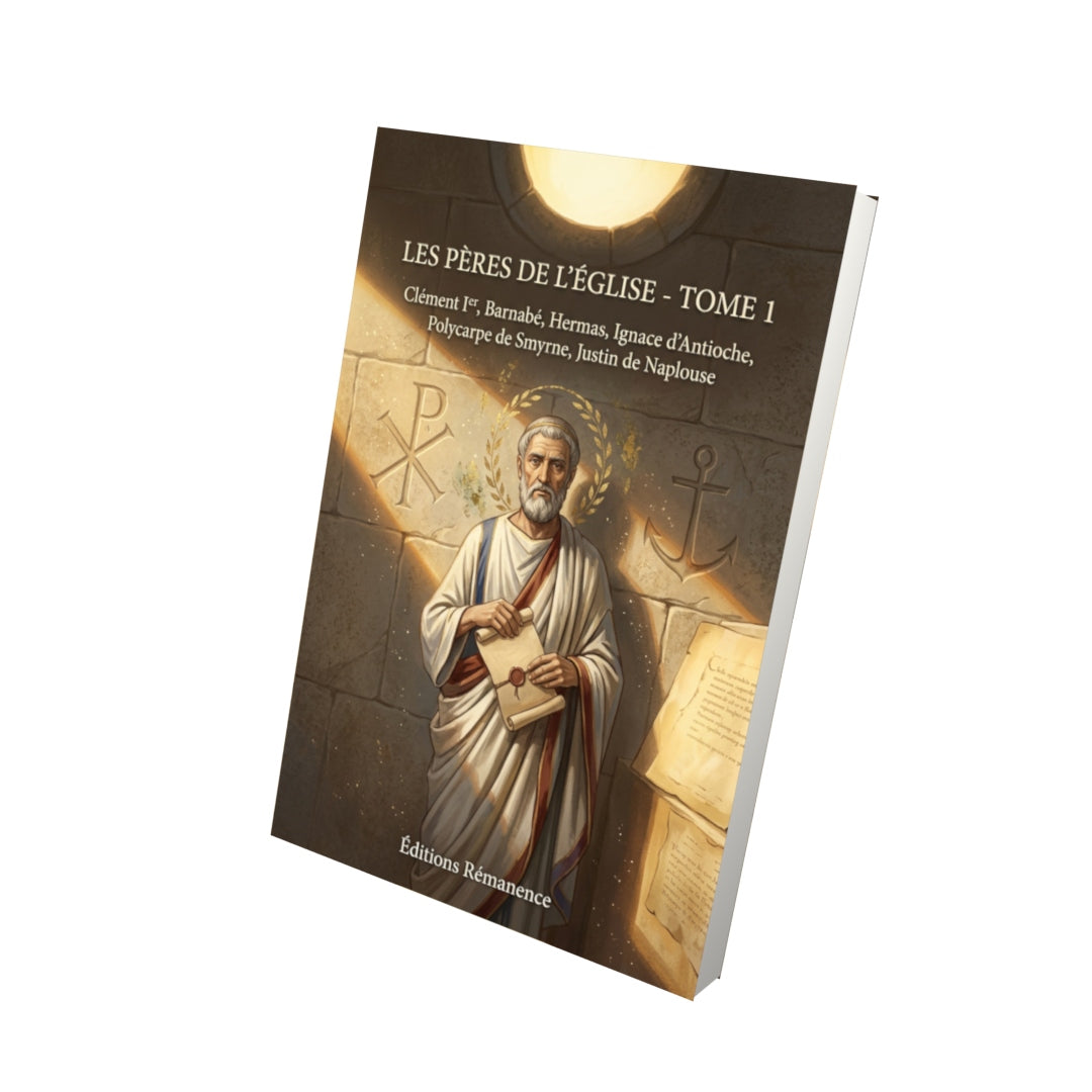 Livre Les Pères de l’Église - Tome 1 par Clément Ier, Barnabé, Hermas, Ignace d’Antioche, Polycarpe de Smyrne, Justin de Naplouse - Vue 3D - Editions Remanence