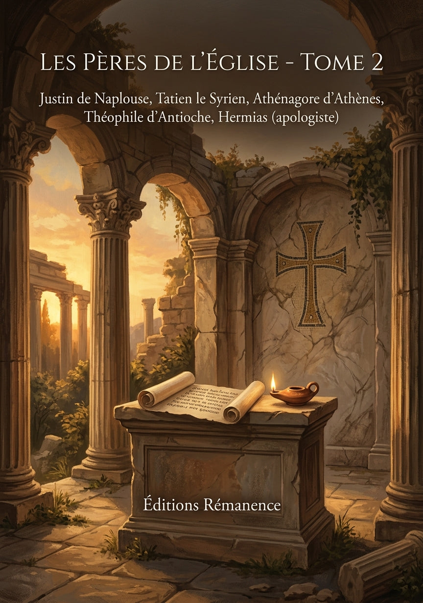 Livre Les Pères de l’Église - Tome 2 par Justin de Naplouse, Tatien le Syrien, Athénagore d’Athènes, Théophile d’Antioche, Hermias (apologiste) - Couverture - Editions Remanence