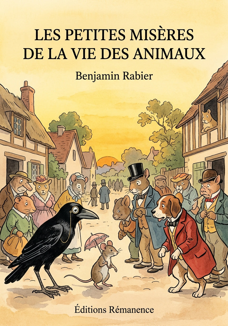 Livre Les Petites Misères de la vie des animaux par Benjamin Rabier - Couverture - Editions Remanence
