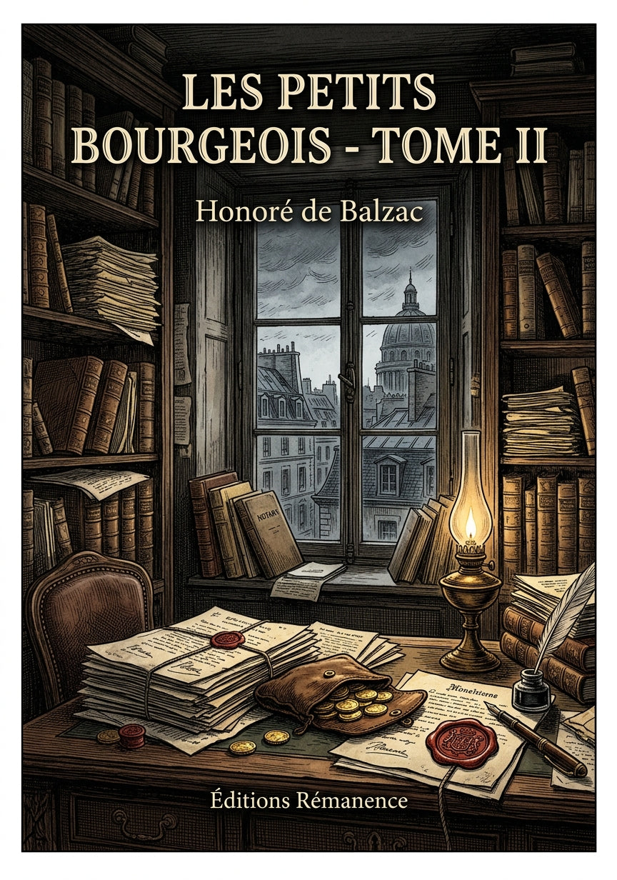 Livre Les Petits Bourgeois - Tome II par Honoré de Balzac - Couverture - Editions Remanence