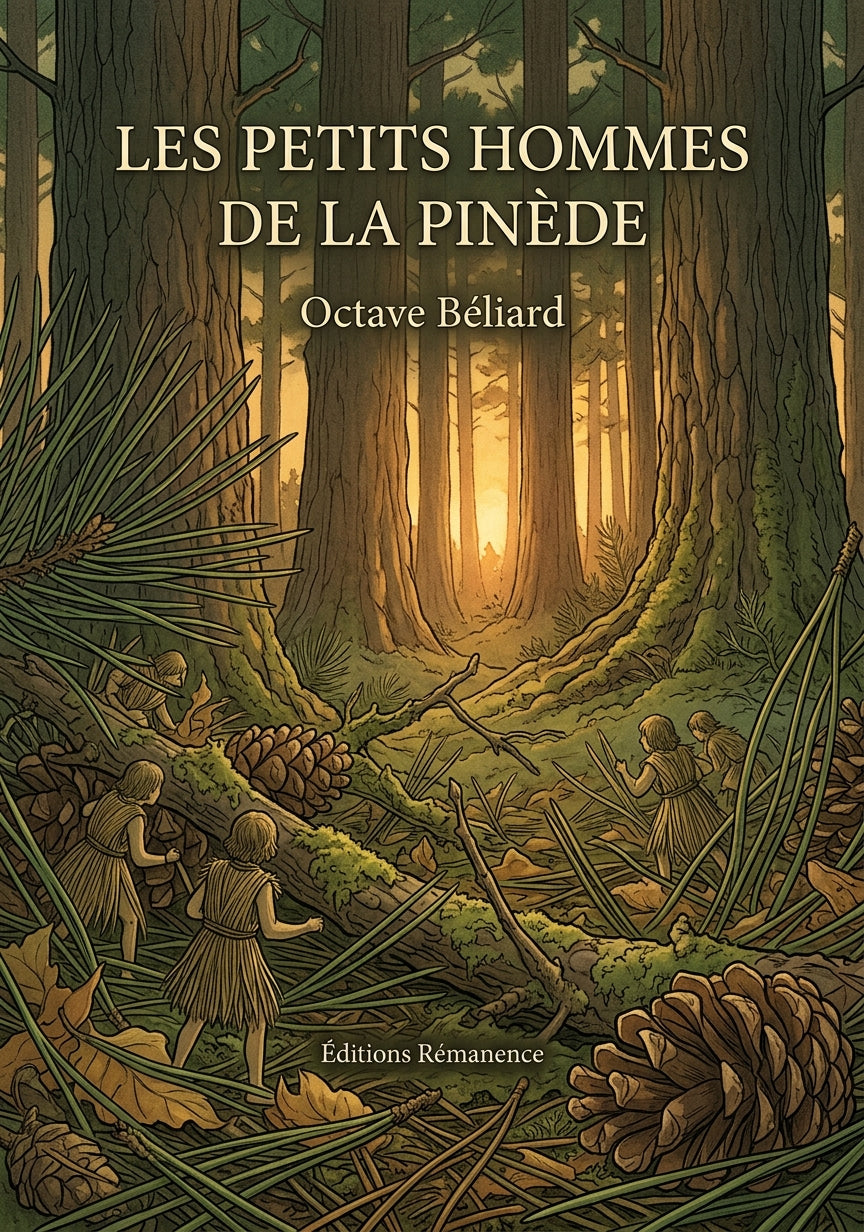 Livre Les Petits Hommes de la pinède par Octave Béliard - Couverture - Editions Remanence