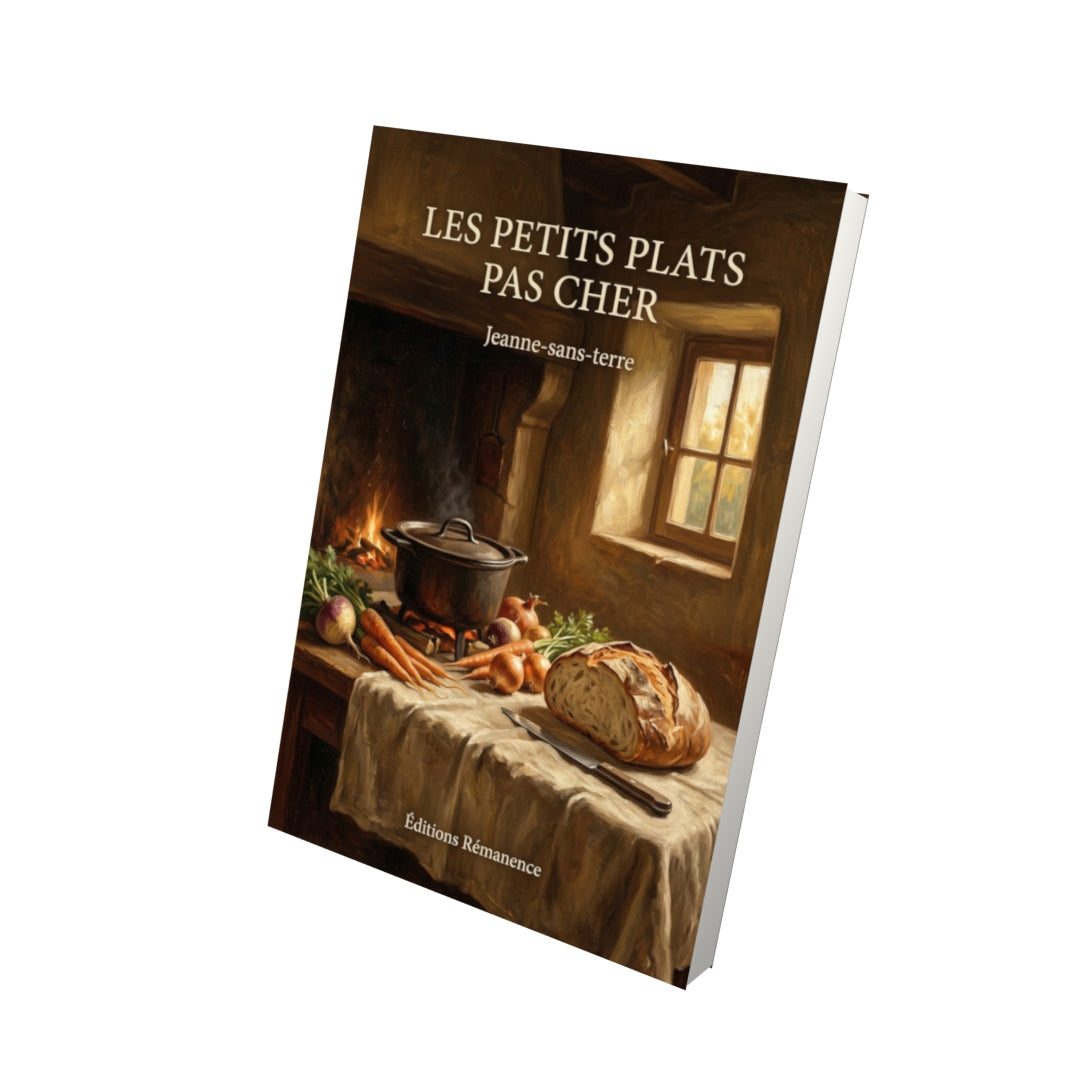 Livre Les Petits Plats pas cher par Jeanne-sans-terre - Vue 3D - Editions Remanence