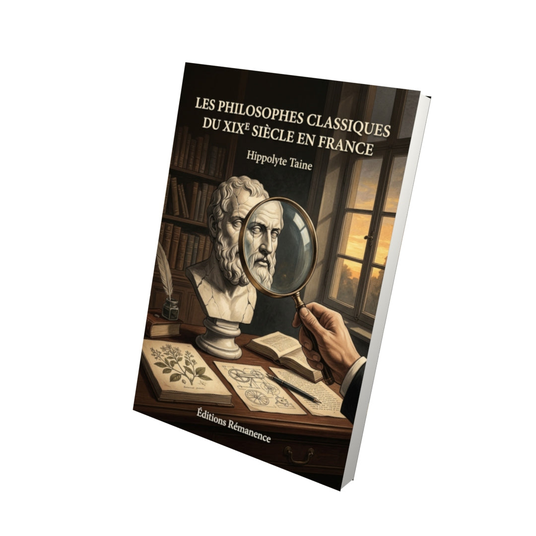 Livre Les Philosophes classiques du XIXe siècle en France par Hippolyte Taine - Vue 3D - Editions Remanence