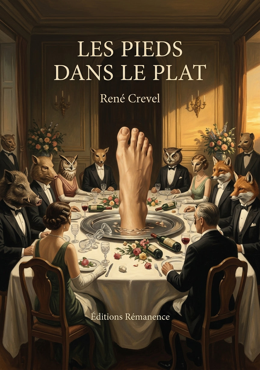 Livre Les Pieds dans le plat par René Crevel - Couverture - Editions Remanence